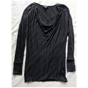 Premise Charcoal Candy Striped Long Sleeve Drape S